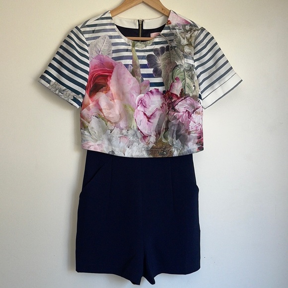 TED BAKER | Intia Peony Playsuit - Picture 2 of 12